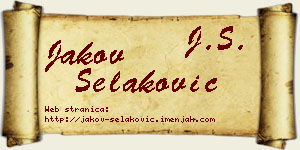 Jakov Selaković vizit kartica
